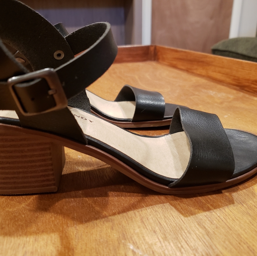Black block heels